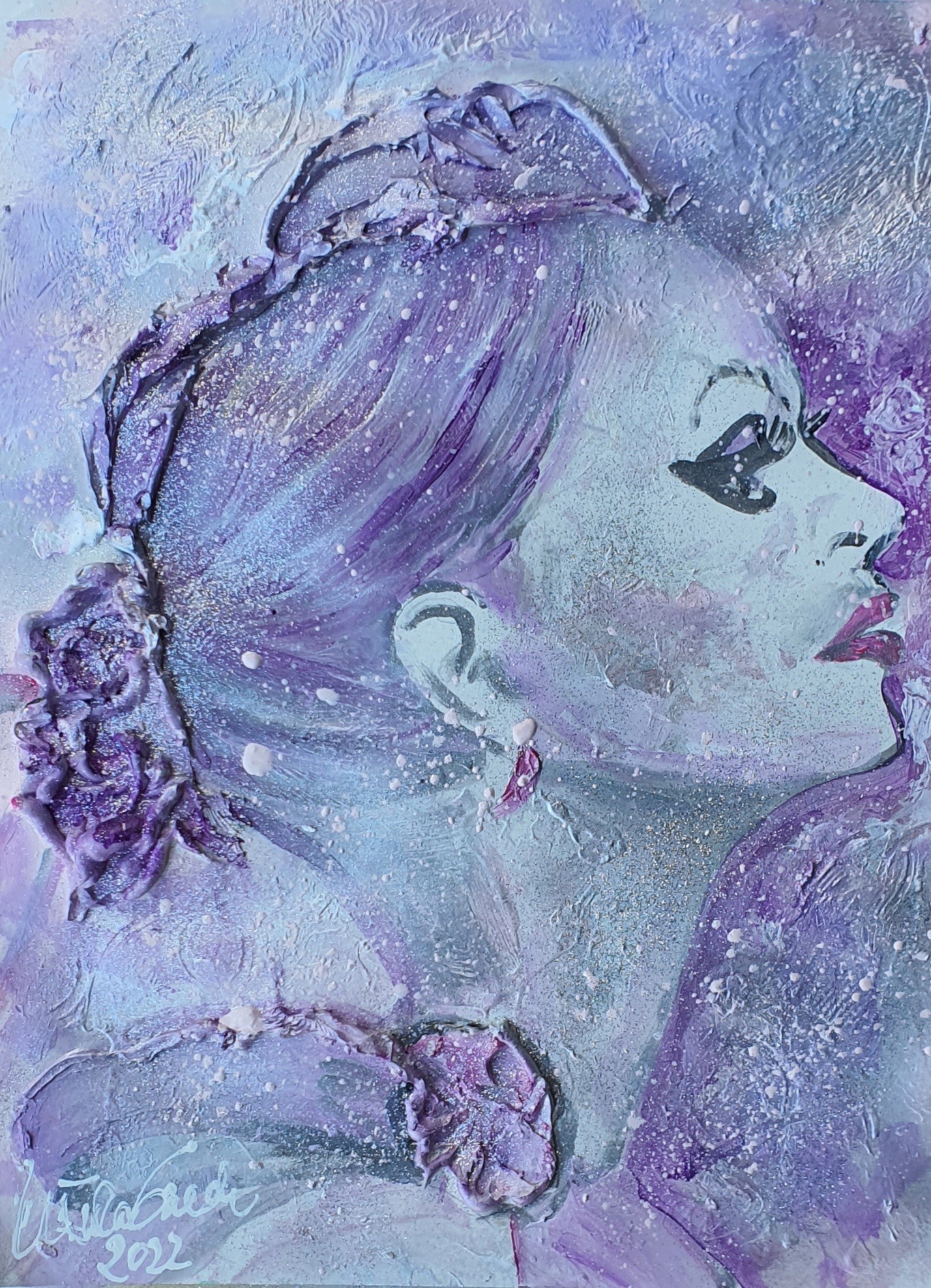 Can't stop loving you (Acryl-Mixed-Media on paper (30 X 40 X 0,2 cm)