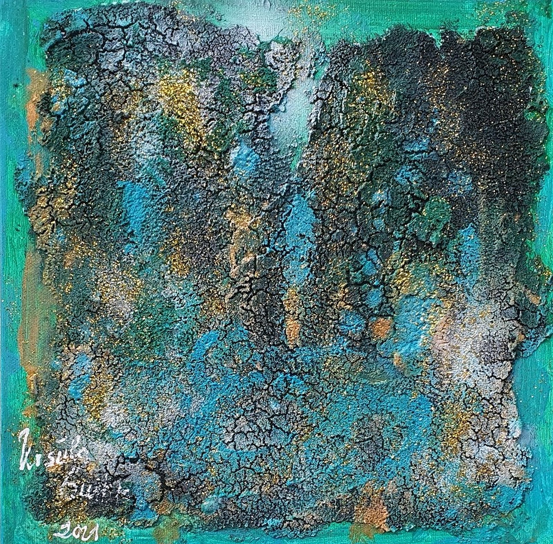 light in the jungle (Acryl on Canvas 29 X 29 X 3 cm)