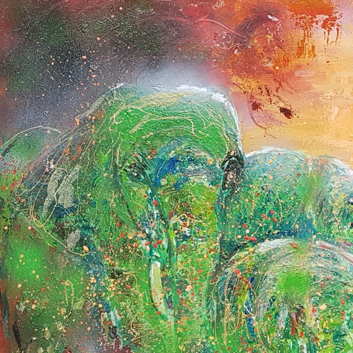  We are family  , on canvas, Painting  114 W x 75 H x 1.8 cm