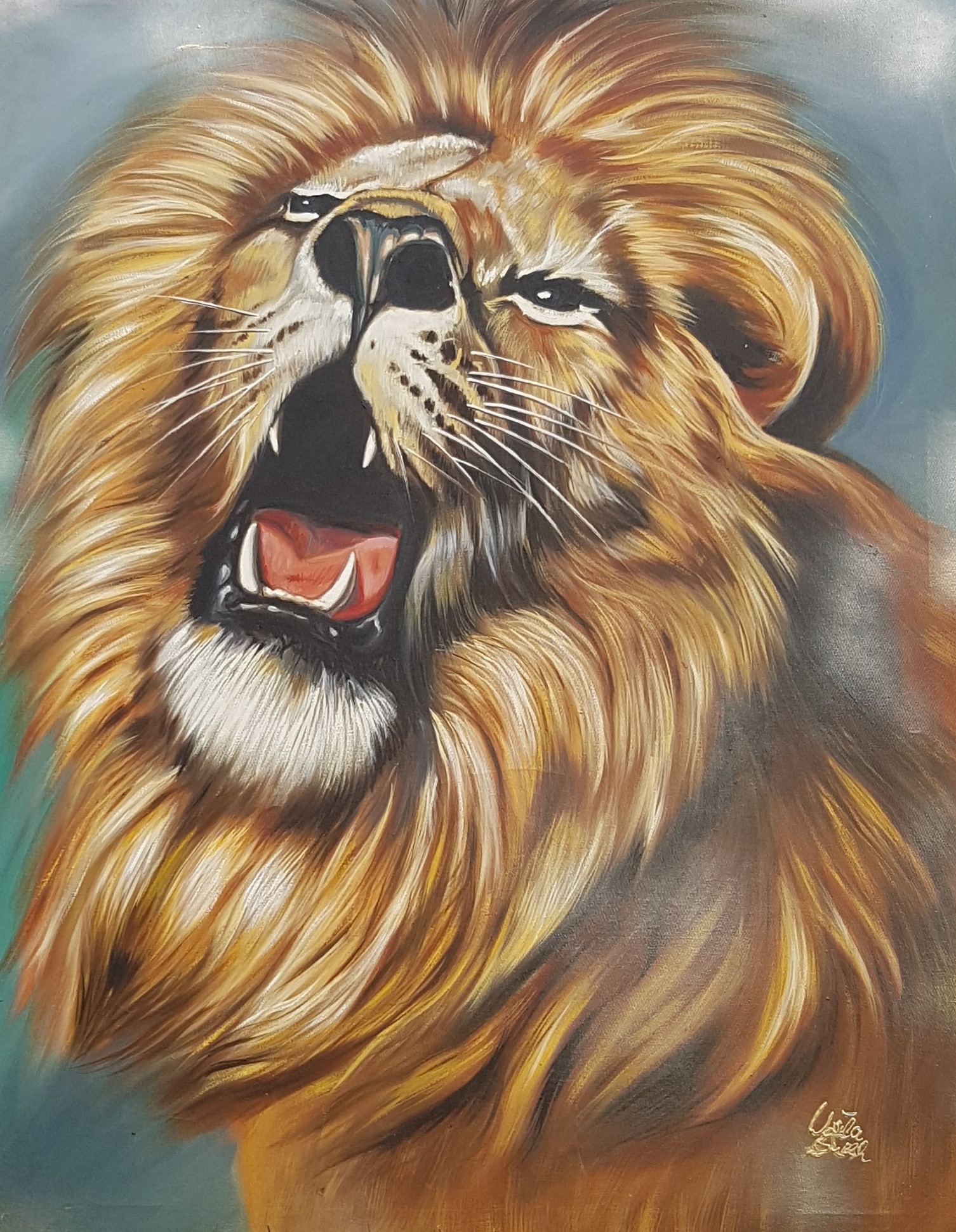 I am the king  (Technik: Ölmalerei auf Leinwand, 89,5 X 1,19 X 2 cm)