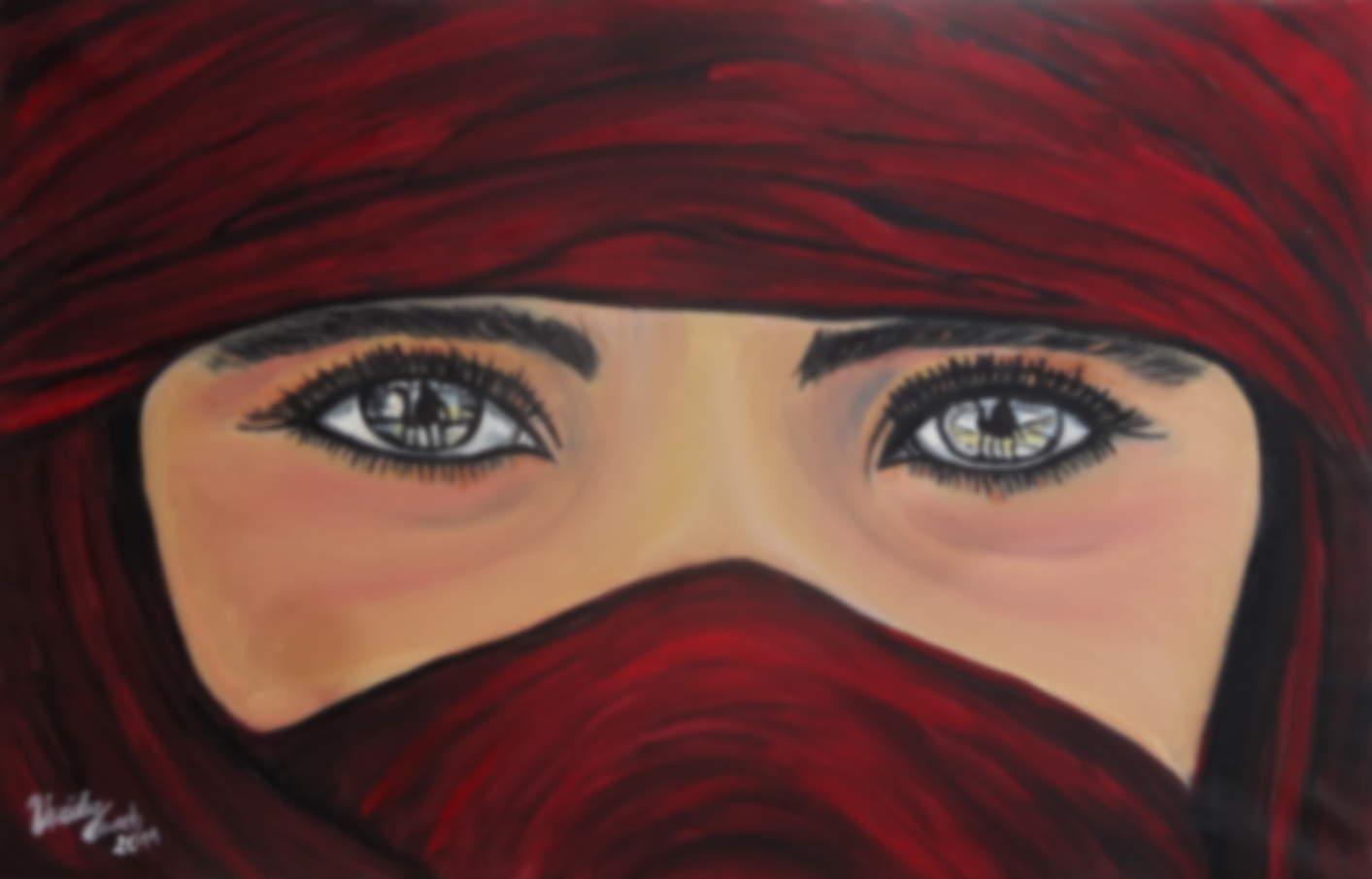 Tuareg (Targia)        (Technik: Öl     Leinwand: 85 X 55 cm)
