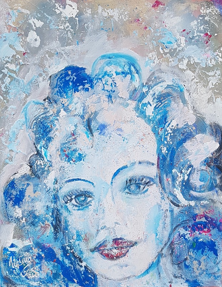 Angel in the morning (Technic: Acryl/Mixed Media on Canvas 40 X 50 X 1,5 cm)
