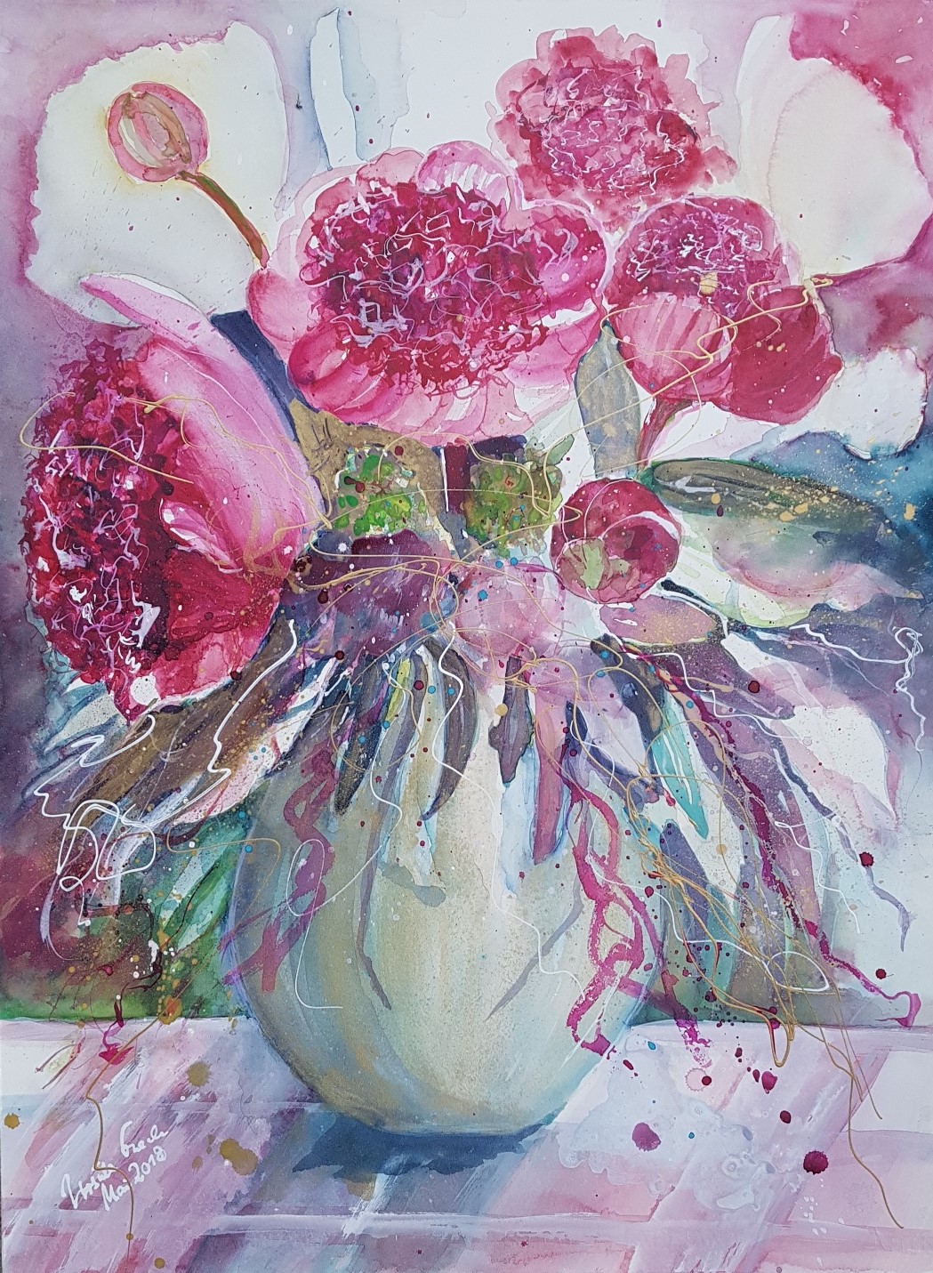 Decoration for you (Technik: Aquarell auf Fabriano 650 g  56 X 76 cm)