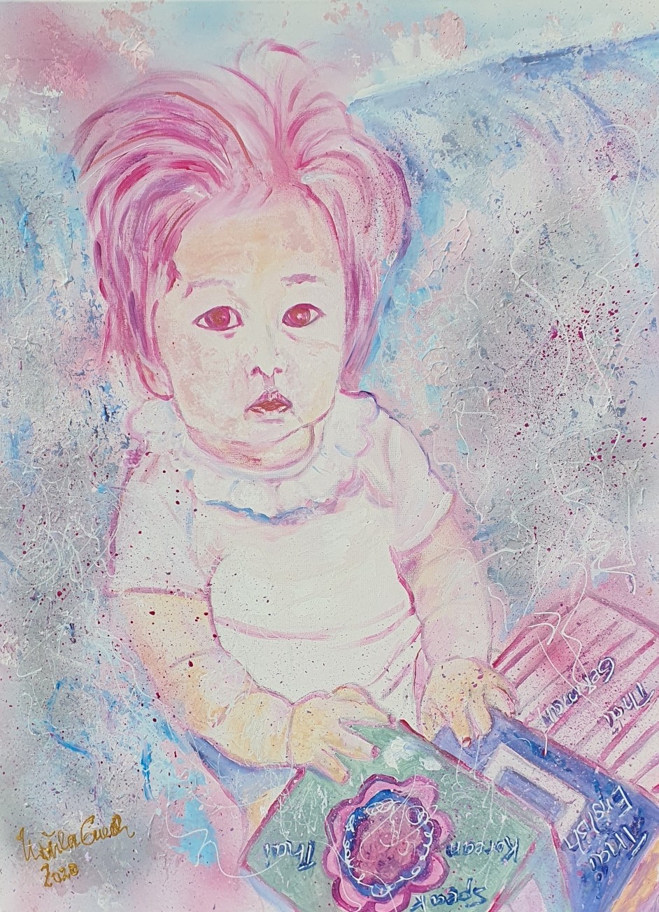 Baby Love (Technic: Acryl/Mixed Media on Canvas 80 X 60 X 1,5 cm)