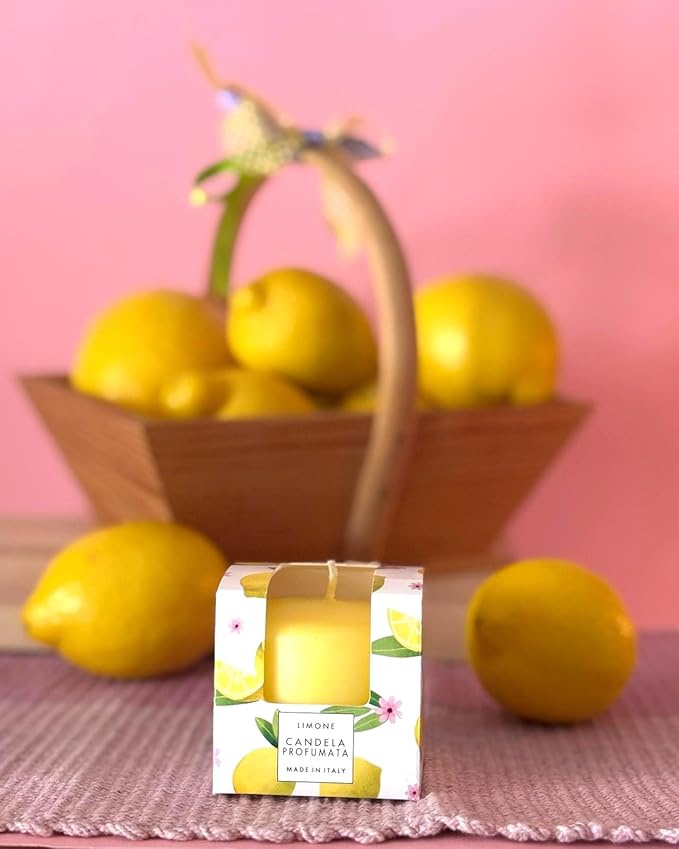 Bougie parfumée - Citron - en cire végétal, fabriqué en Italie - Cereria Di Giorgio