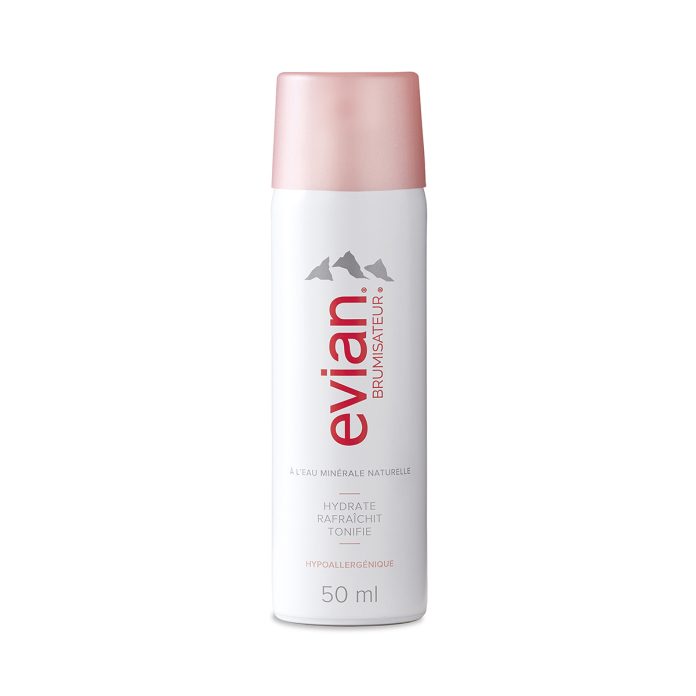 Brumisateur Evian l'hydratation idéal pour tous les types de peaux, même sensibles. Idéal à la plage ou a la piscine.