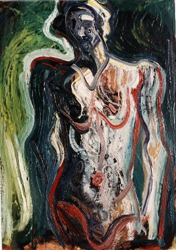 Le squelette,92x65, 1978, huile sur toile