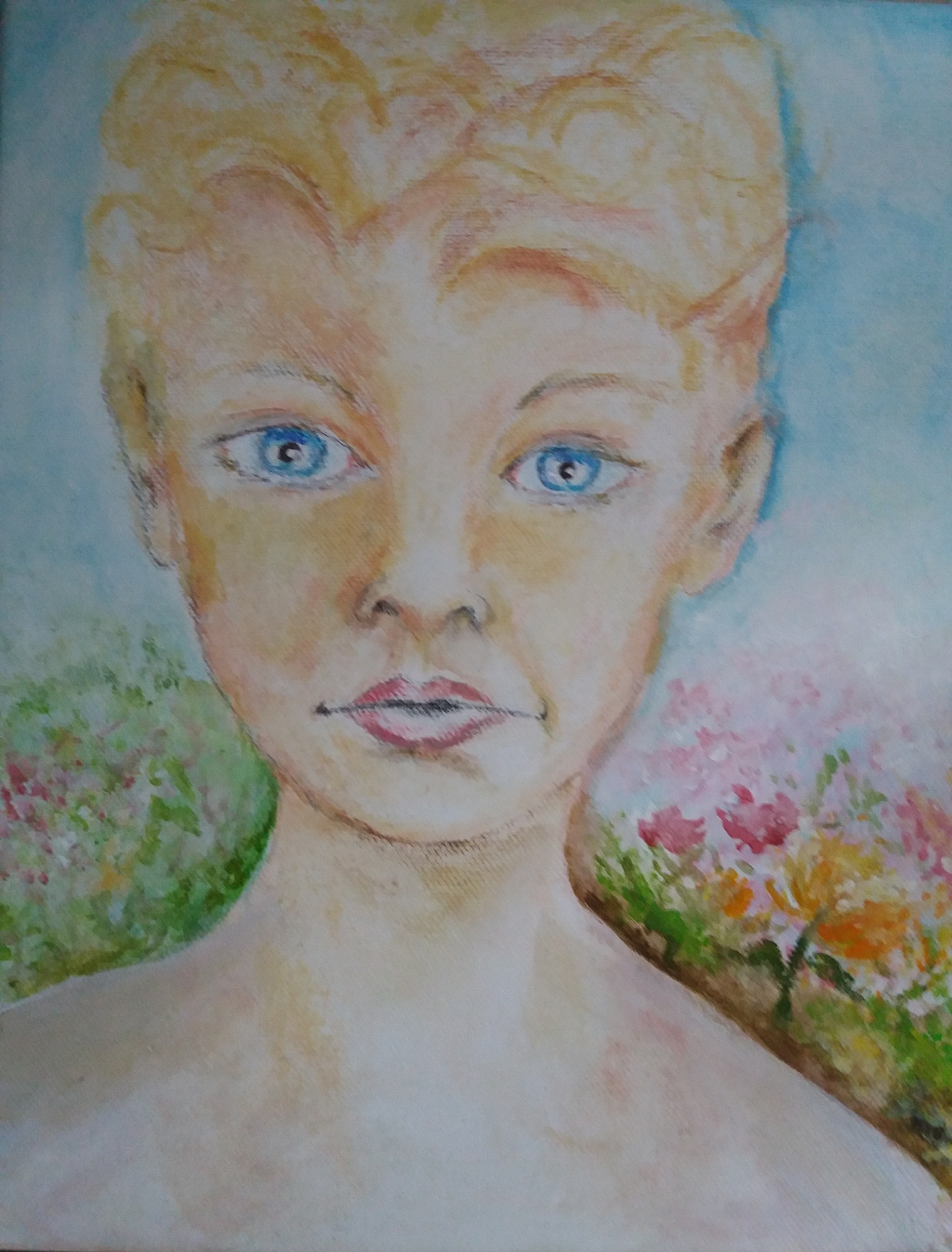 Junge - Acryl auf 25 x 30 cm Leinwand