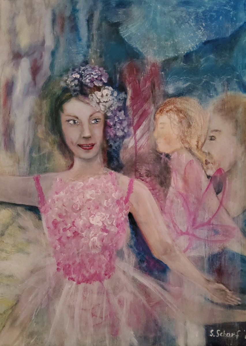Ballerinas, Acryl auf 70 x 50 cm Leinwand
