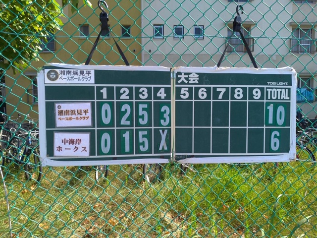 スコアブック A Bチーム 茅ケ崎市の少年野球チーム 湘南浜見平ベースボールクラブ
