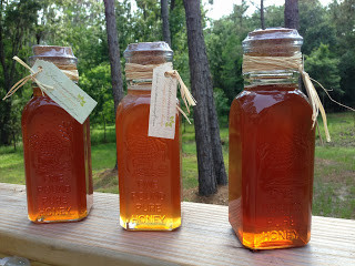 Local Raw Honey in glass bottle