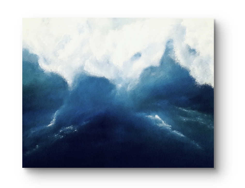 Ein Sturm zieht auf / 90 x 70 cm / Gouache auf Leinwand / 2017