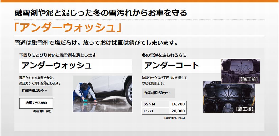 アンダーウォッシュ　アンダーコート