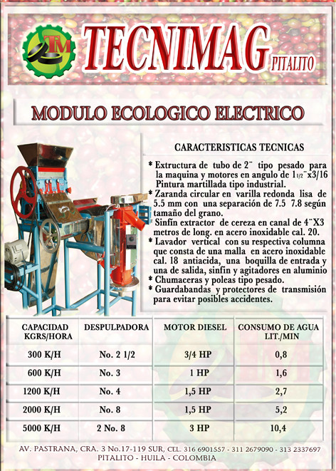 MODULO ECOLOGICO ELECTRICO TECNIMAG PITALITO