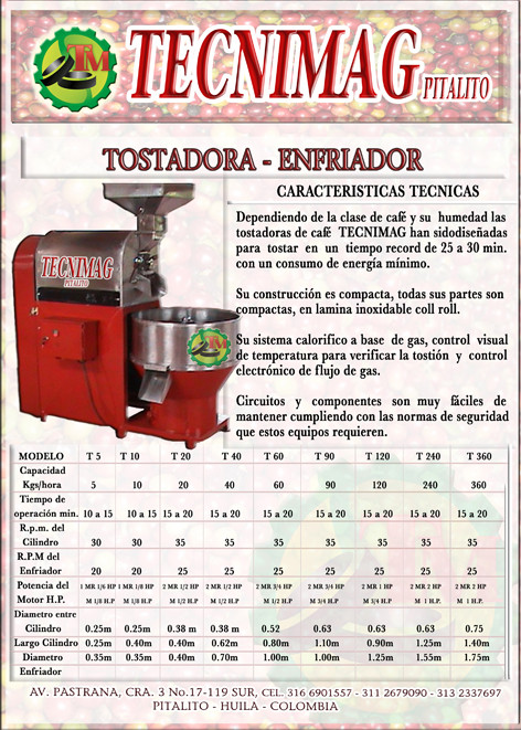 TOSTADORA TECNIMAG PITALITO