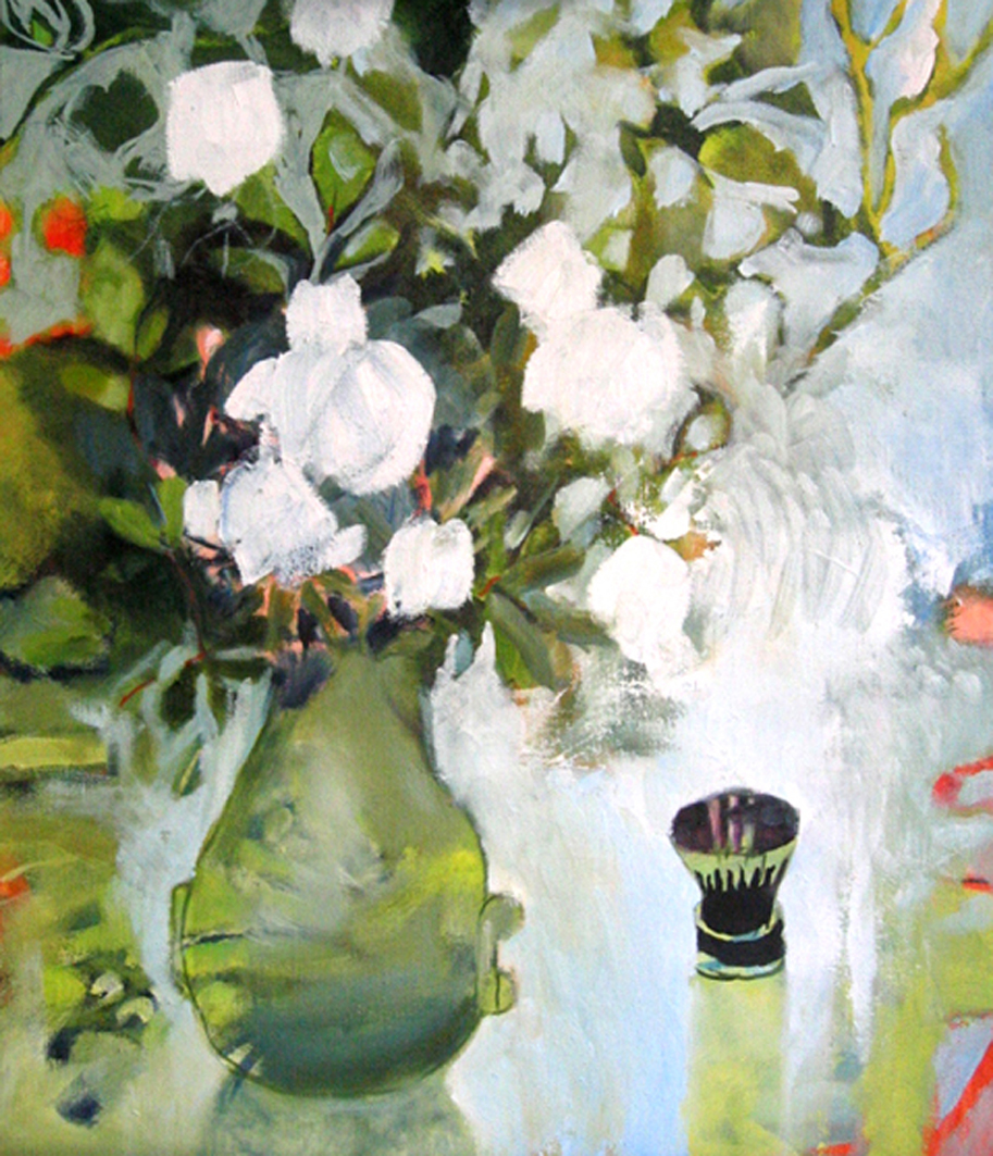 Les roses blanches–2002–50 × 60 cm