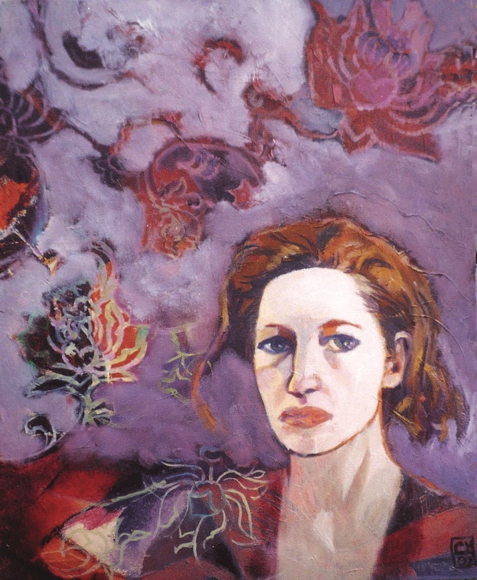 Autoportrait violet - 2002 - 60 × 70 cm