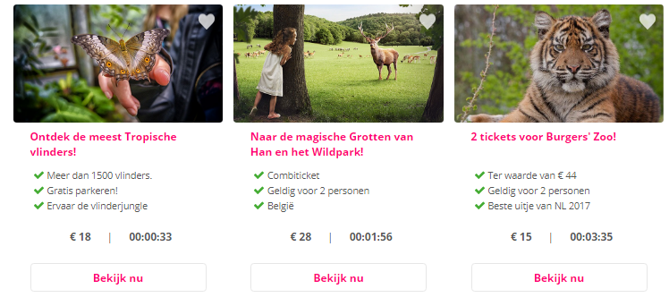 Dierentuin korting via Ticketveiling