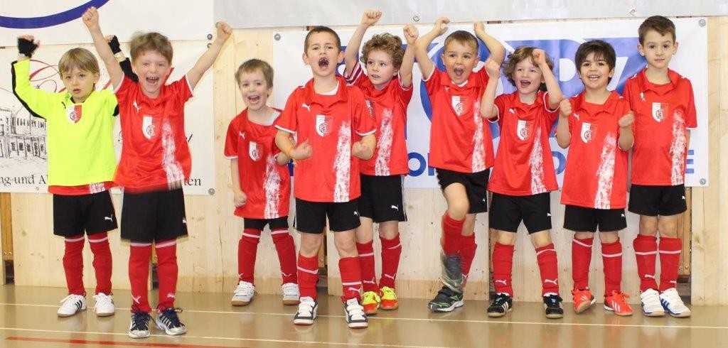 Jubel nach dem ersten Sieg der FCB-Kids