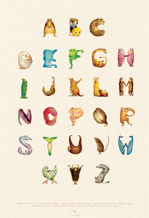 Animal Alphabet Yuki Yamagata Illustrations