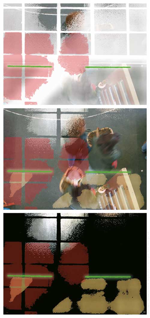 Titel: Rotmainhalle, Fotografie, Collage, DigitalArt, 44 x 93,5 cm, Serie 4 von 4 (2008)