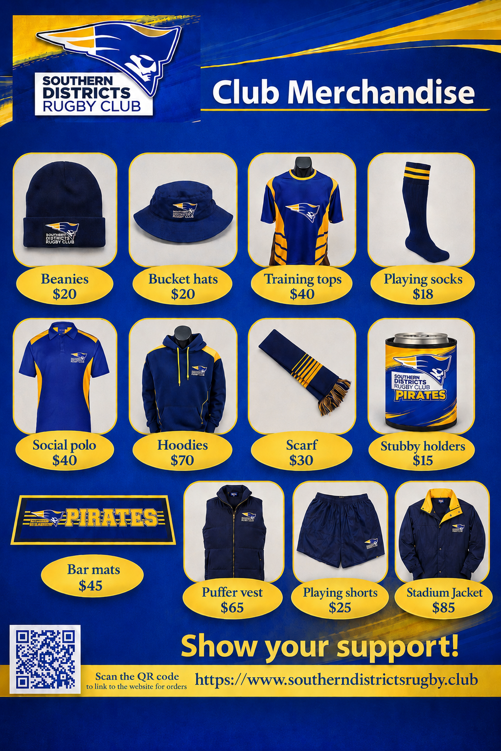 Show your club colours 