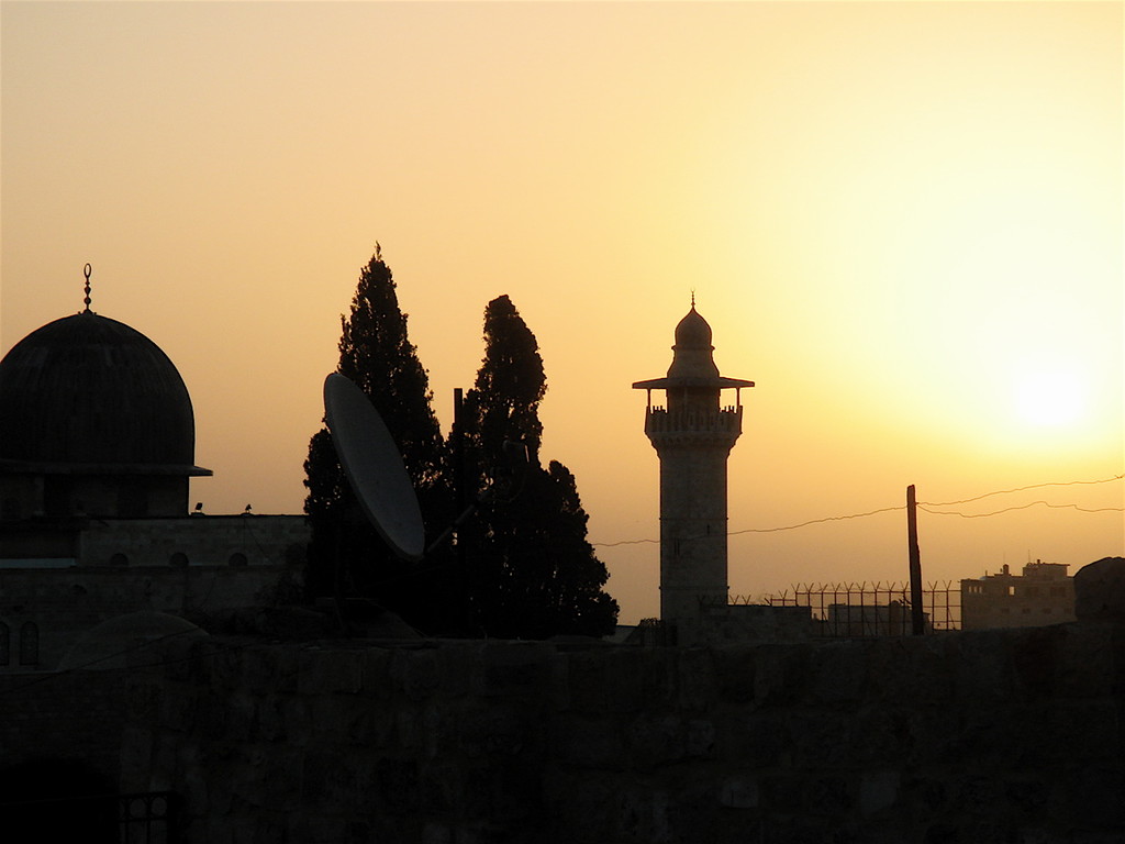 Gerusalemme - alba alla moschea di Al Aqsa