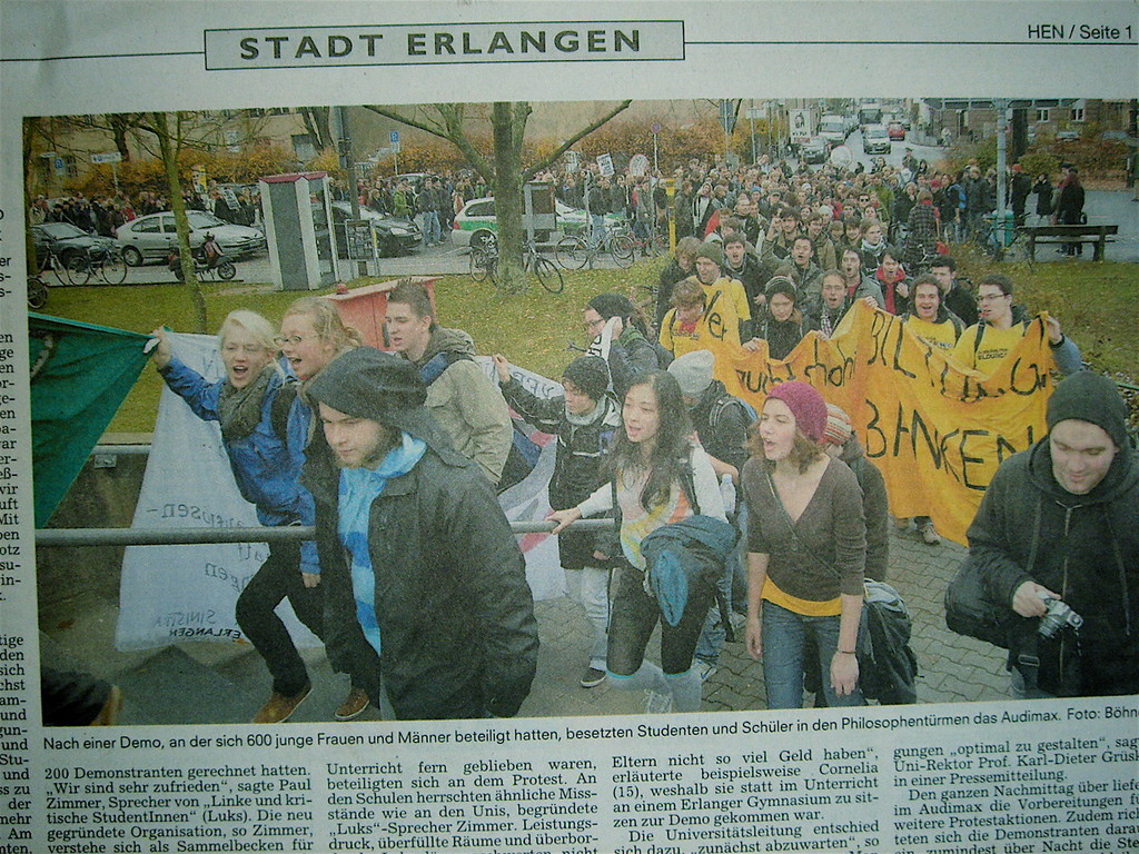 sciopero a Erlangen