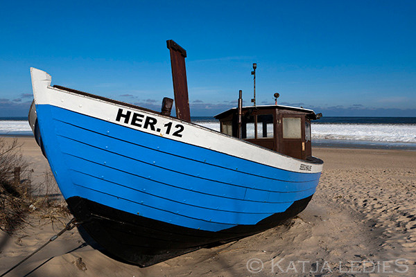 Usedom: Blaues Boot