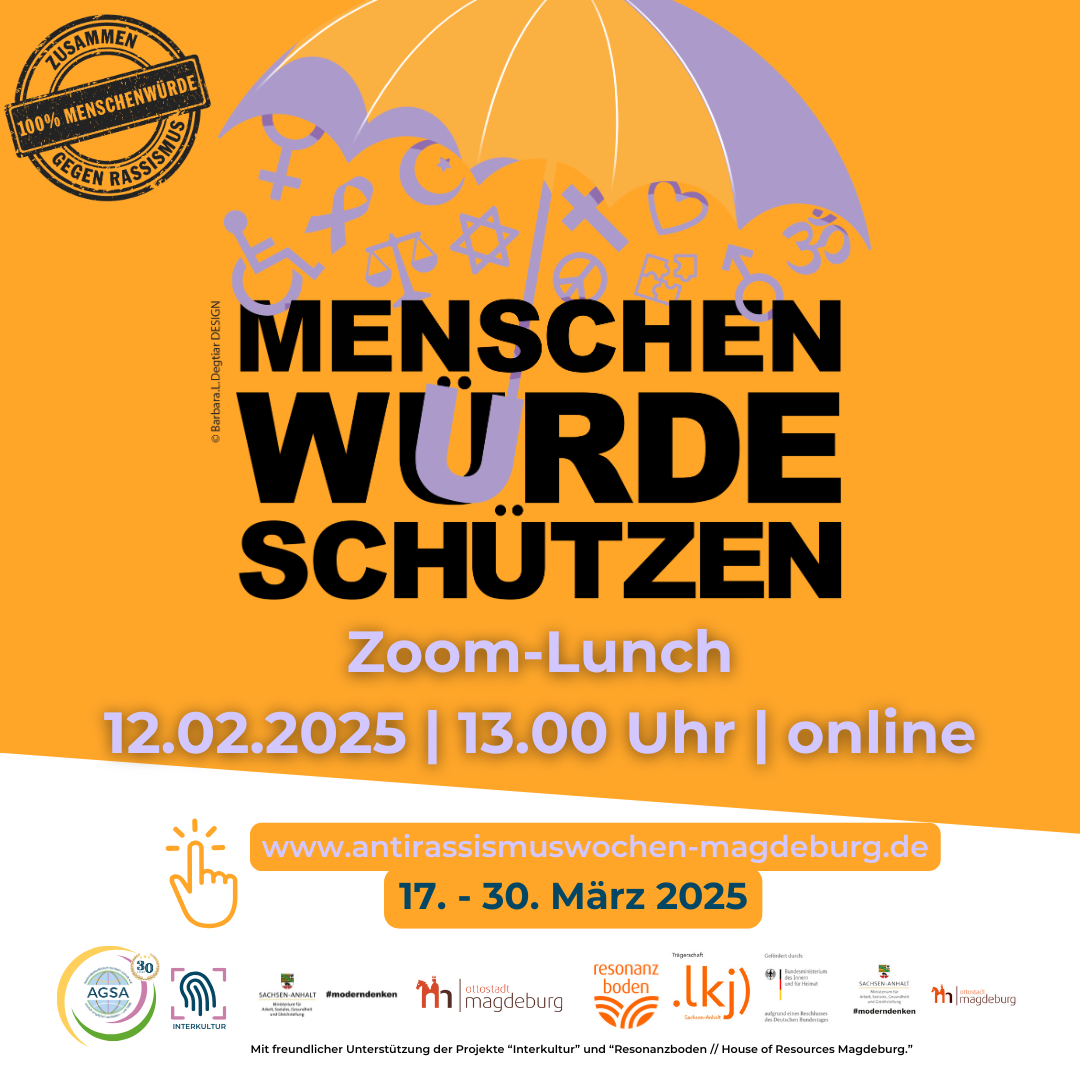 Zweiter Zoom-Lunch zu den Antirassismuswochen in Magdeburg 2025