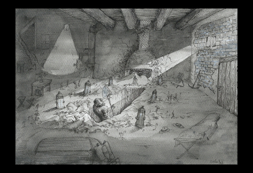 illustration howard phillips lovecraft stylo aquarelle