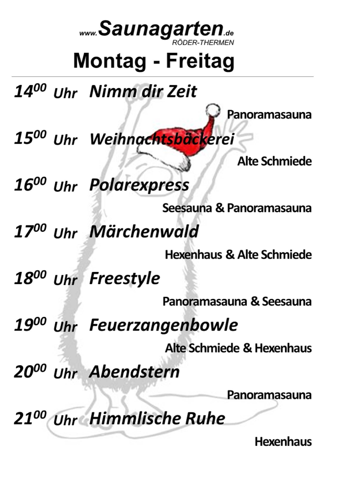 Aufgüsse im Saunagarten Mainaschaff Mainparksee