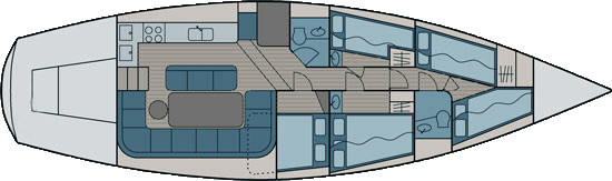 Segelyacht Dynamique 50 - Grundriss