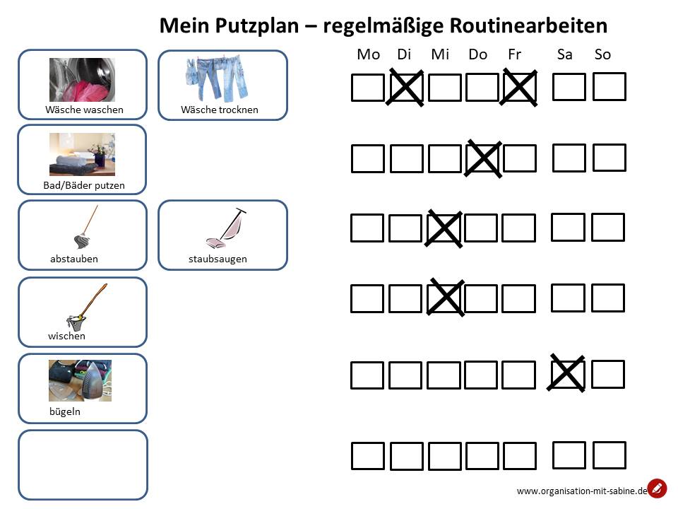 Putzplan Routinearbeiten - Einfache Organisation & Rezepte