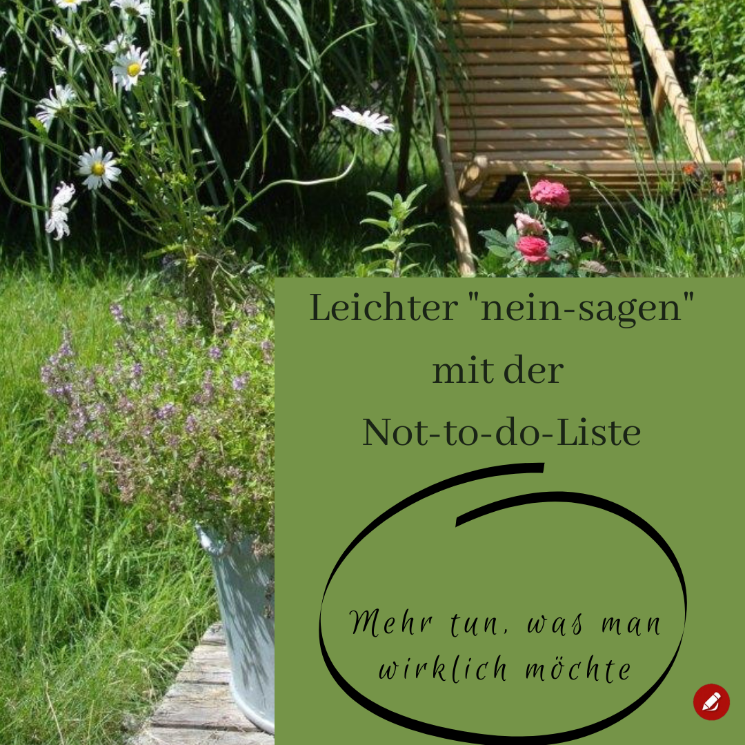 Nein sagen - leichter mit not-to-do-liste