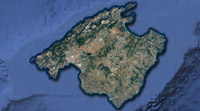 Isla de Mallorca (Baleares). Imagen de Google Maps.