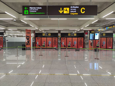 Meeting Point on the arrivals floor exiting through Gate C