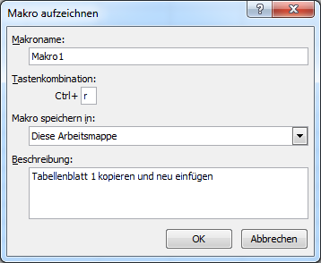 Makro Infos eingeben