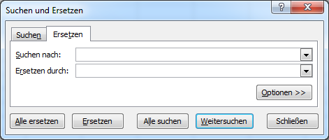 Suchen und Ersetzen