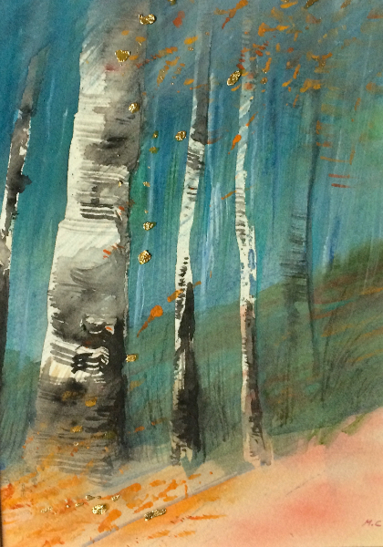 Eclats d'Or, aquarelle 2015