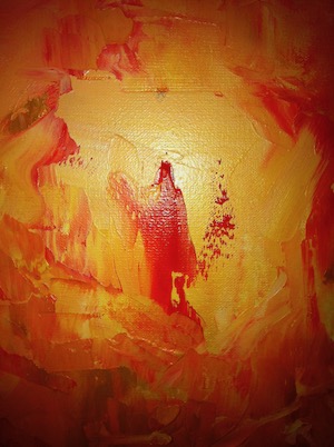L'Ange de Feu, huile sur toile 2014
