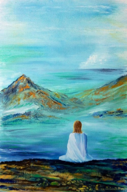 Lac de Galilée, huile sur toile 2013