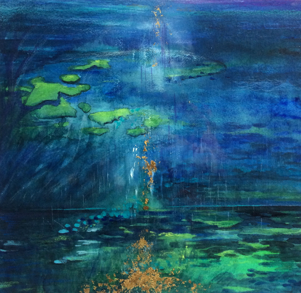 Les eaux profondes, aquarelle 2015