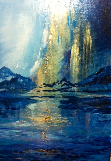 Descente des Anges, huile sur toile 2013