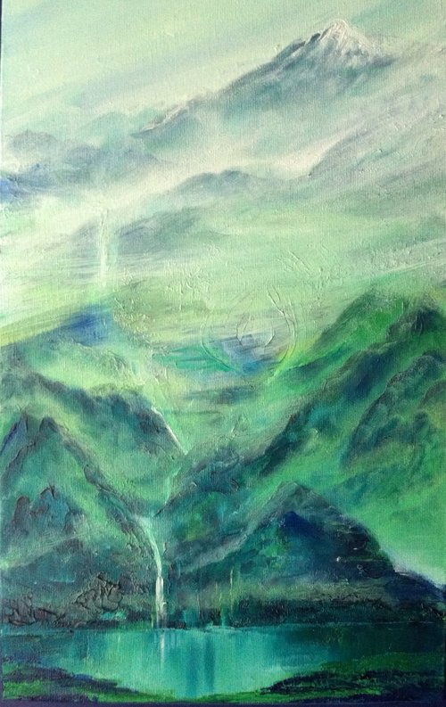 Cascade de Jouvence, huile sur toile 2013