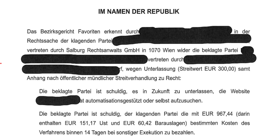 Die Google Fonts Causa ist um eine Facette reicher. Ein abgemahnter Websitenbetreiber klagte die Anspruchstellerin auf Unterlassung des Aufrufes der Website