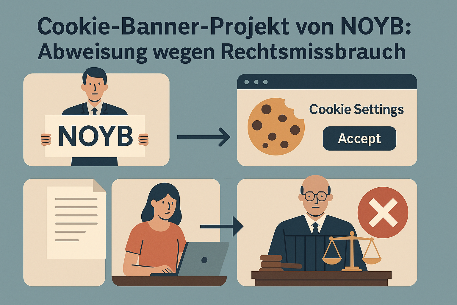NOYB verliert in der zweiten Instanz in Belgien - Cookie-Banner-Projekt ist mangels direkter Betroffenheit "Rechtsmissbrauch"