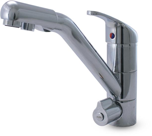 Rubinetto acqua a tre vie con manopola