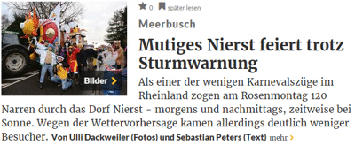 Rheinische Post 08.02.2016