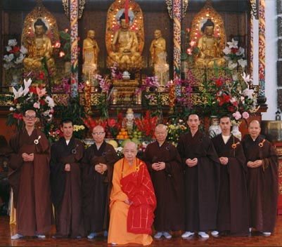 Der Gründer des Ordens Jy Din Shakya  im Hsu Yun Tempel auf Hawaii. 